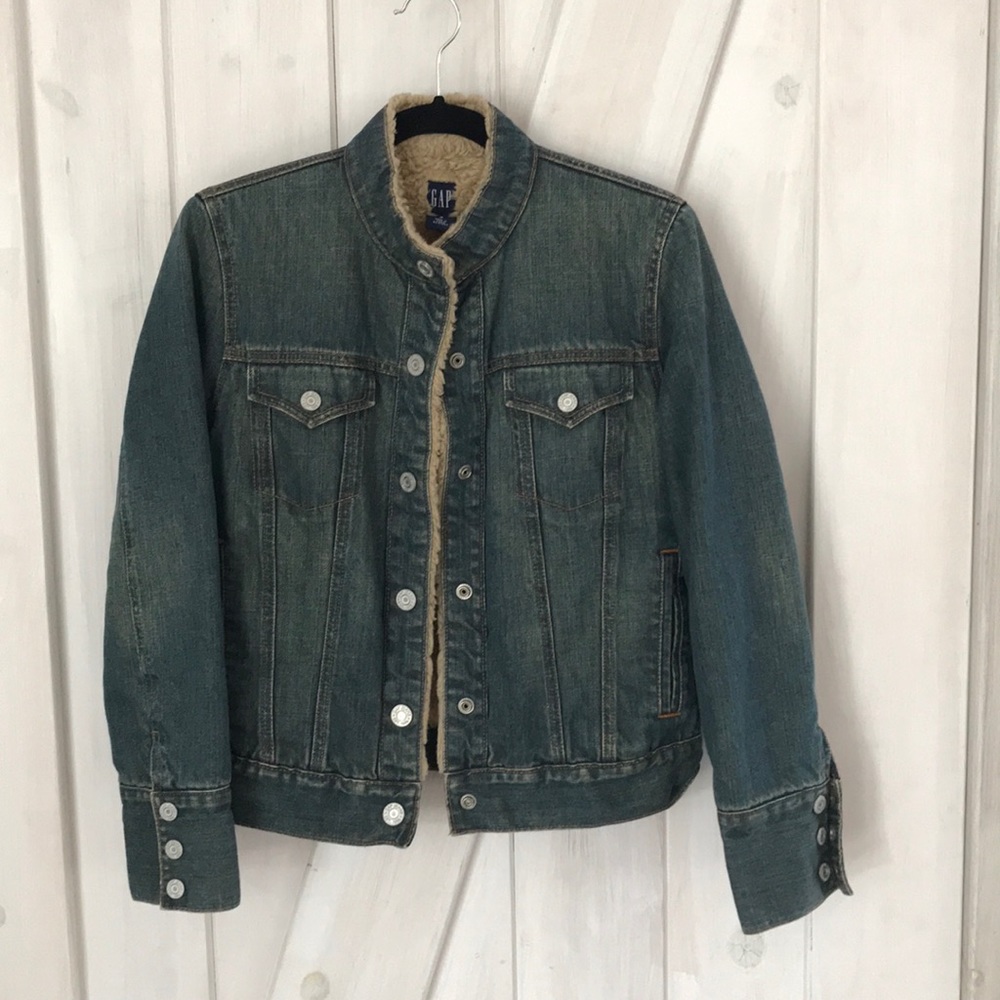 Gap Shearling lined Jean jacket